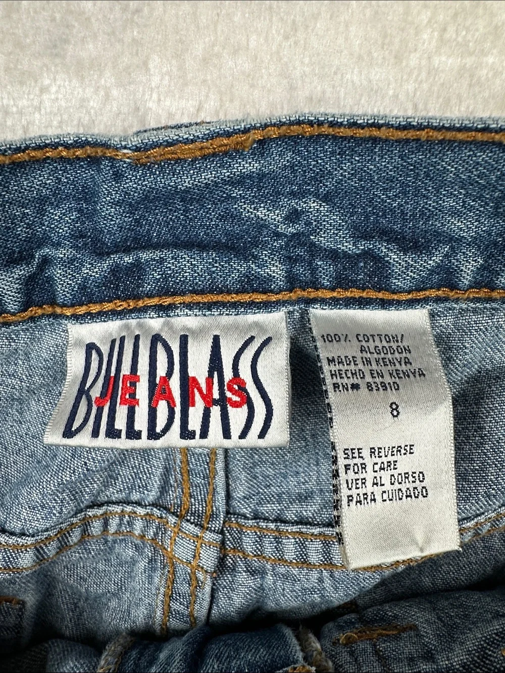 Vintage Bill Blass Jeans Womens Size 8 Carpenter Utility Cropped Denim Capri